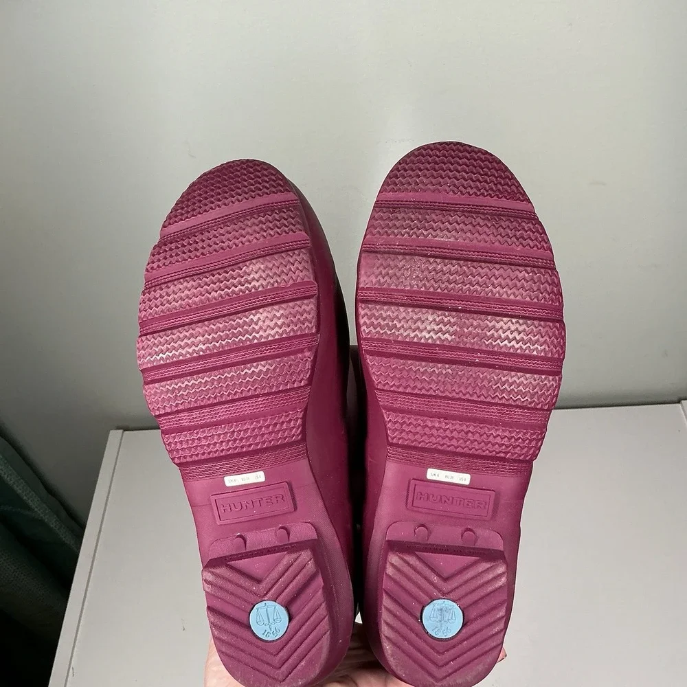 Hunter Boots Women's Original Matta Tall Rain Boots - Violet Purple - Size 8 - Picture 7 of 7